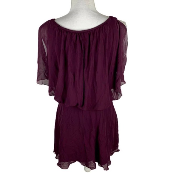 Forever21 Burgundy Empire Waist Flutter Mini Dress - Picture 8 of 12